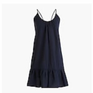 JCREW Flounce-hem Mini Beach Dress in Crinkle Cotton
